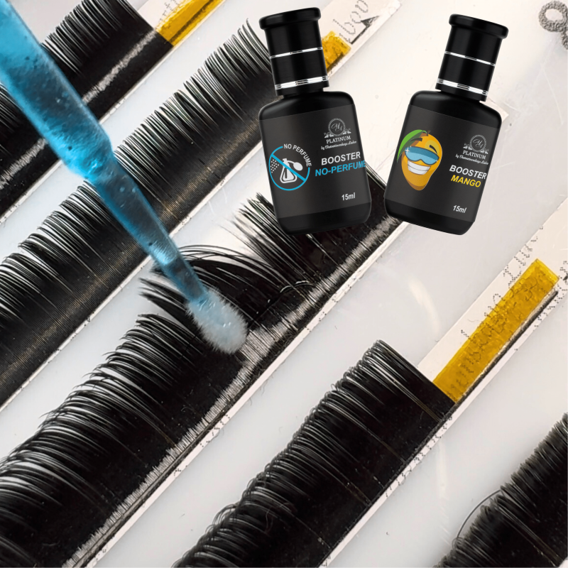 Booster-Przyspieszacz kleju do przedłużania rzęs bez zapachu PLATINUM 15 ml