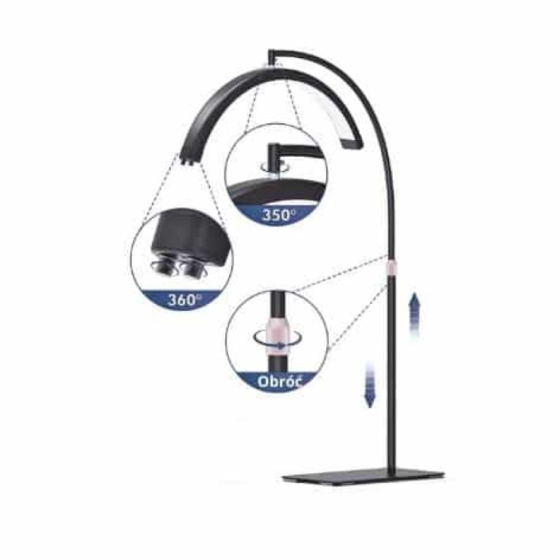 Moon Lampe für Wimpernverlängerung schwarz C