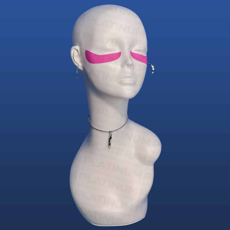 Wiederverwendbare Silikon-Augenpads PLATINUM für Laminierung und Wimpernverlängerung – 1 Paar rosa