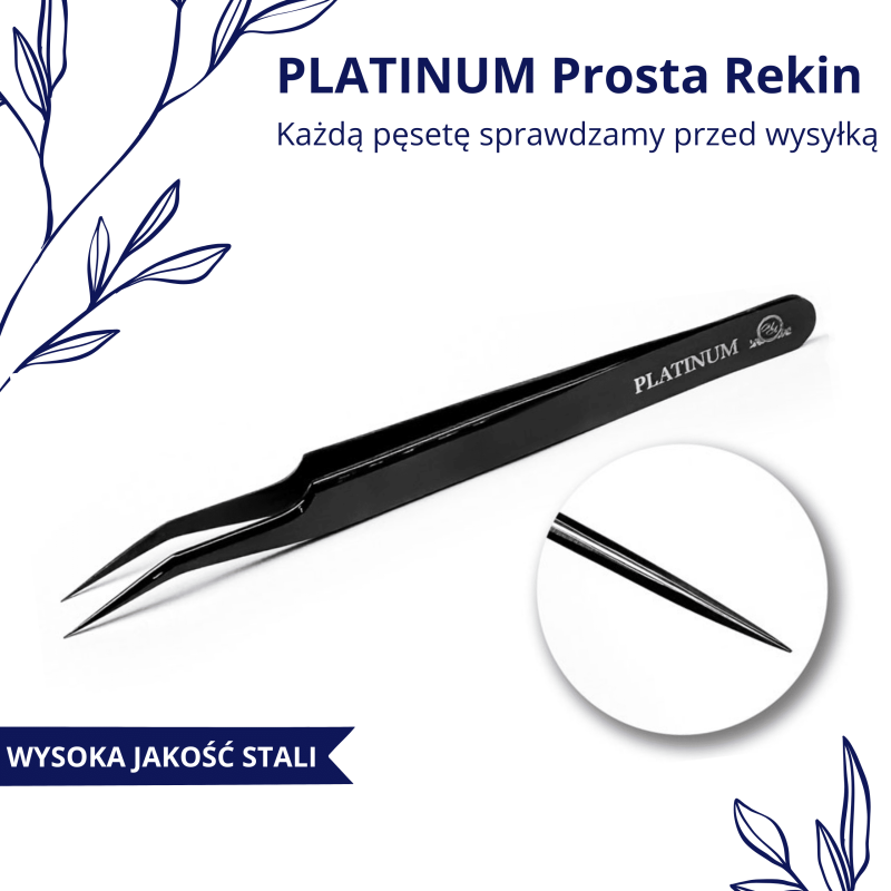 Pęseta do separacji rzęs Rekin PLATINUM