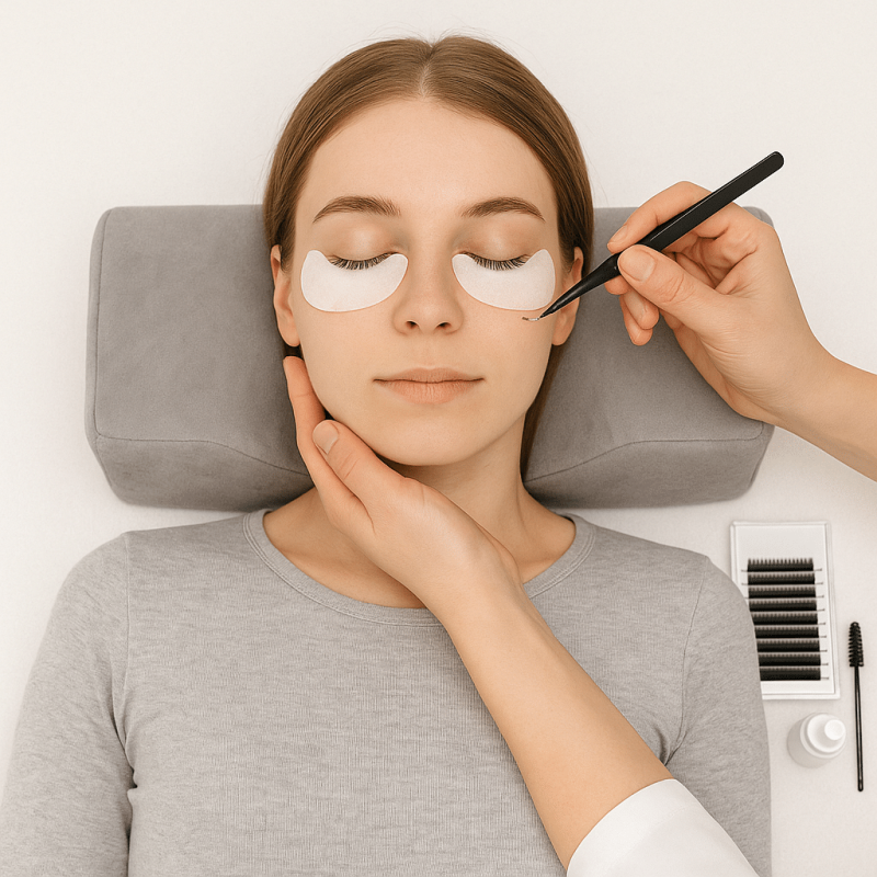 Kosmetisches Kissen für Wimpernverlängerung PLATINUM – Rosa