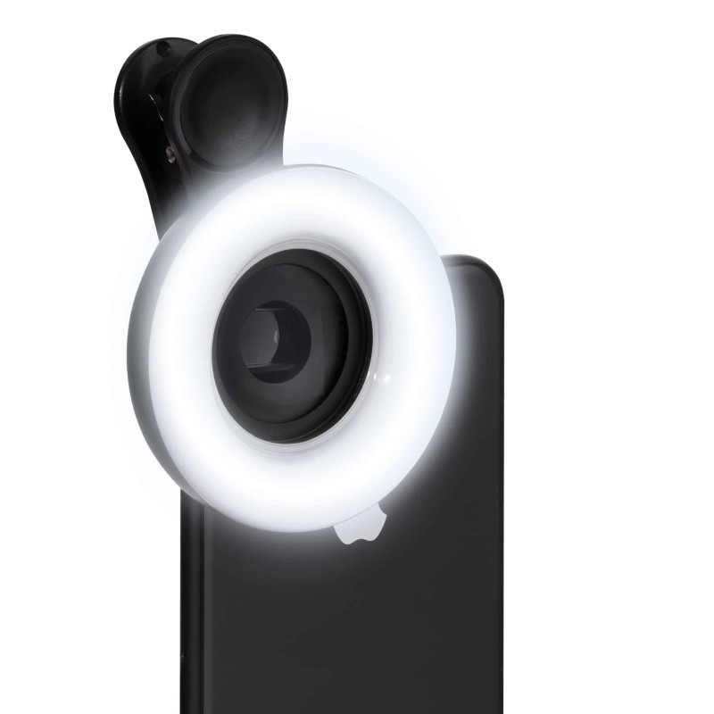 Makroobjektiv mit LED-Licht PLATINUM schwarz