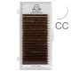 Eyelash Extensions Brown PLATINUM 20 lines Сurl CC 0.10 7-12mm
