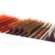 Eyelash Extensions Color Ombre MIX (White/Brown/Red) PLATINUM Curl CC 0.07 8–13mm