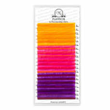 Rzęsy do Przedłużania Kolorowe Magiczny Świt PLATINUM Skręt C 0.07 8-13mm