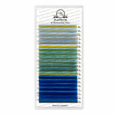 Rzęsy do Przedłużania Kolorowe „Głębiny Oceanu” PLATINUM Skręt C 0.07 8–13mm