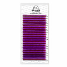 Rzęsy do Przedłużania Kolorowe Fioletowe PLATINUM Skręt CC 0.07 8–14mm