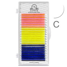 Rzęsy do Przedłużania Kolorowe Neon PLATINUM Skręt L 0.07 8–13mm