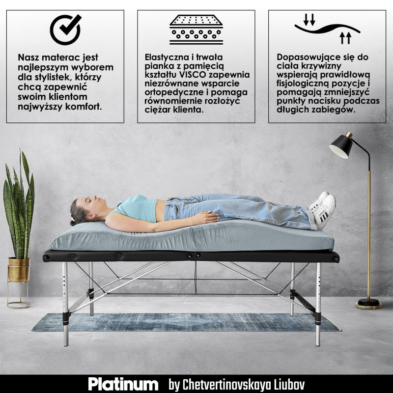 Анатомический косметический матрас Memory Foam PLATINUM розовый + силиконовый чехол В ПОДАРОК - для ног или головы