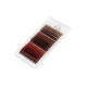 Eyelash Extensions Color Ombre MIX (White/Brown/Red) PLATINUM Curl CC 0.07 8–13mm