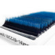 Wimpernverlängerung Farbige Ombre Blau PLATINUM Biegung CC 0.07 8–14mm