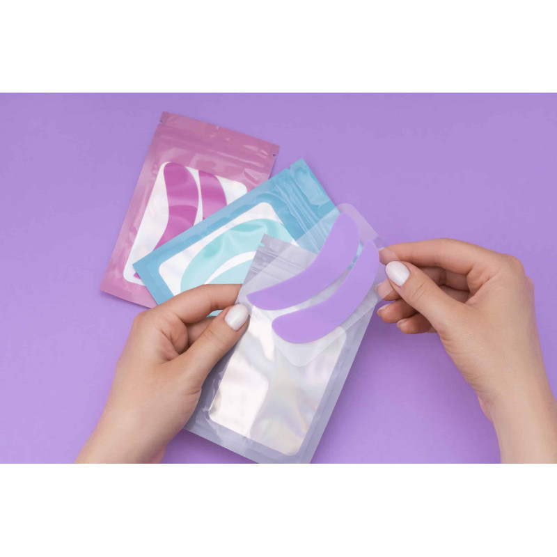Wiederverwendbare Silikon-Augenpads PLATINUM für Laminierung und Wimpernverlängerung – 1 Paar rosa