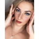 Rzęsy do Przedłużania Kolorowe Niebieski/Biały PLATINUM Skręt CC 0.07 8–14mm