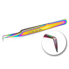 Pęseta do przedłużania rzęs ET 15 Multicolor Lash PLATINUM