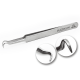 Tweezers for Eyelash Extensions Hook PLATINUM