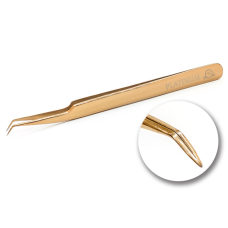 Pęseta do przedłużania rzęs ET 45 Rose Gold Mini 5 mm PLATINUM