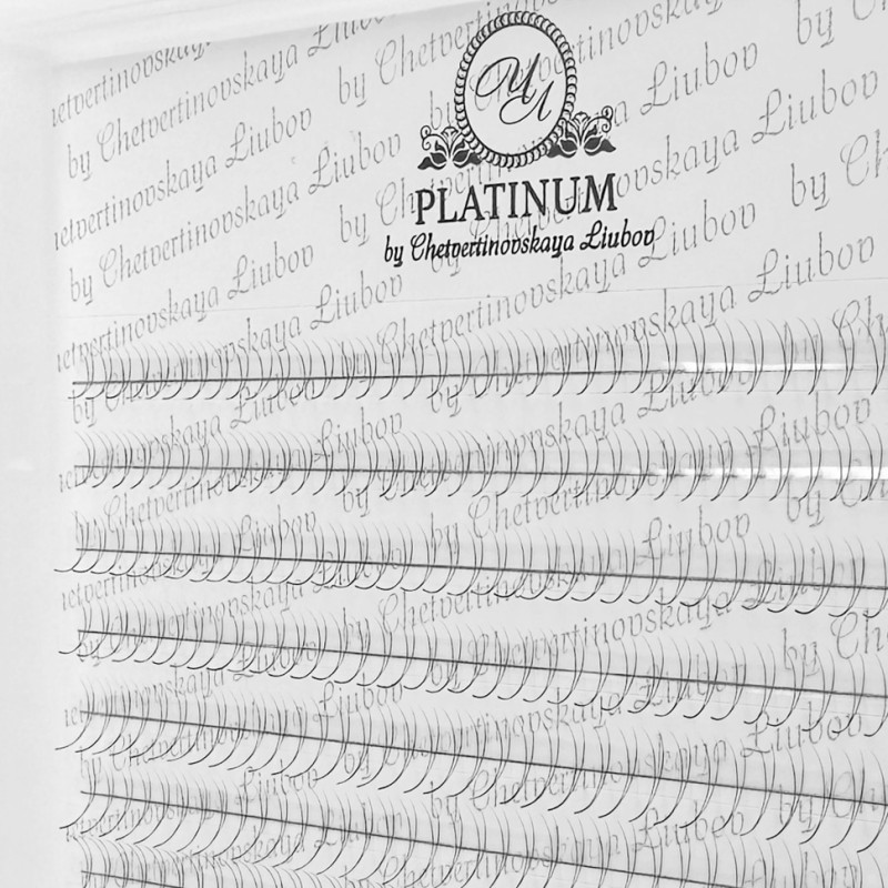 Fertige Wimpernbüschel PLATINUM 2D 0,07 Schwung C 7–14 mm