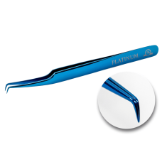 Pęseta do przedłużania rzęs ET 15 Mini Blue Laser PLATINUM