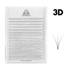 Gotowe Kępki Rzęs PLATINUM 3D 0,07 Skręt C 7–14 mm