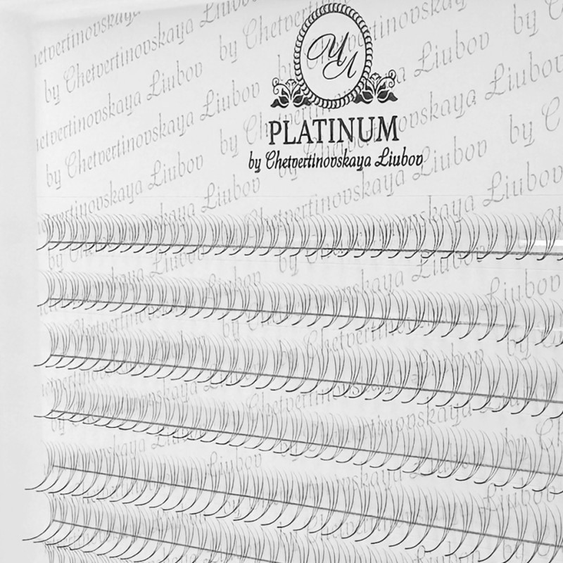 Fertige Wimpernbüschel PLATINUM 3D 0,07 Schwung D 7–14 mm