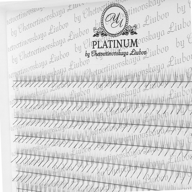 Fertige Wimpernbüschel PLATINUM 3D 0,07 Schwung D 7–14 mm