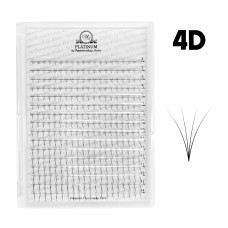Gotowe Kępki Rzęs PLATINUM 4D 0,07 Skręt C 7–14 mm