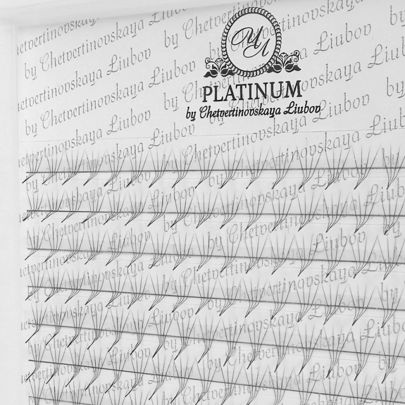 Ready Fan Eyelash Clusters PLATINUM 4D 0.07 Curl D 7–14 mm