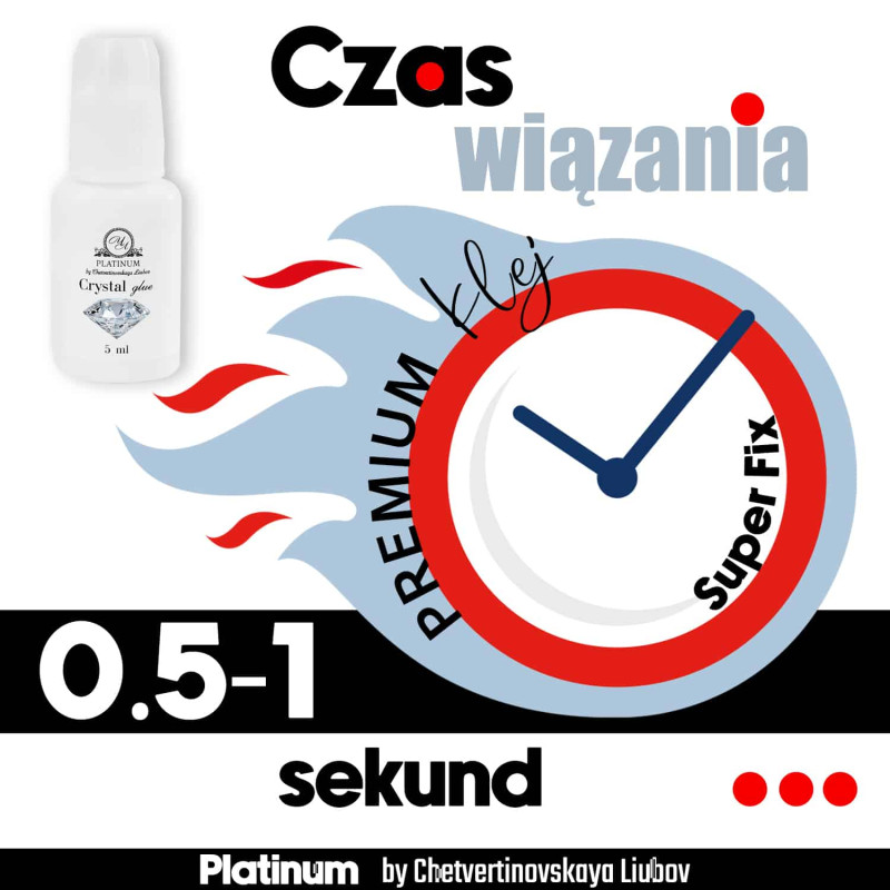Klej do przedłużania rzęs Crystal PLATINUM 5 ml