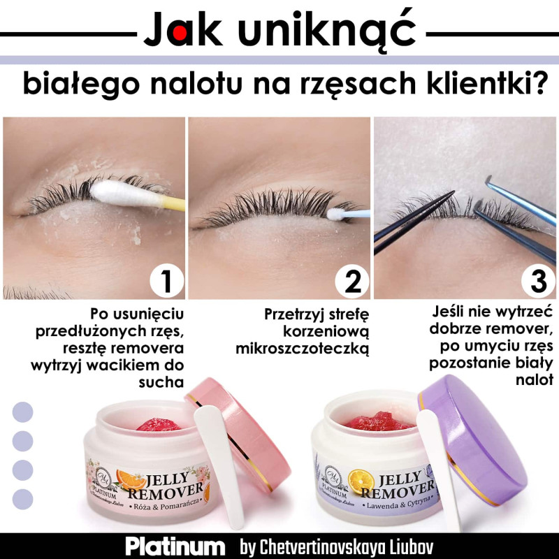 Remover Jelly do przedłużania rzęs Lawenda-Cytryna PLATINUM 15 ml
