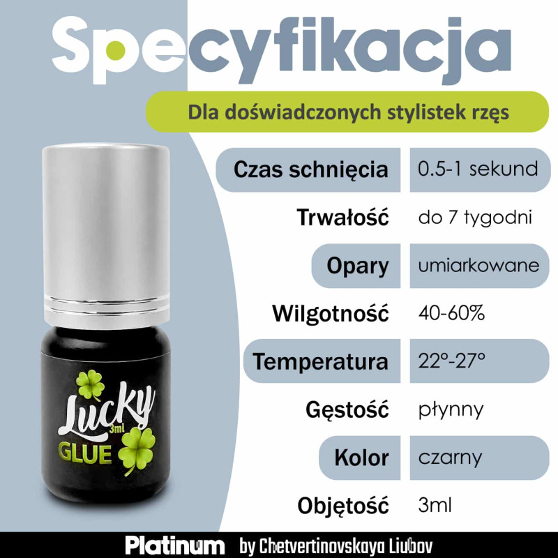 Eyelash Extension Glue Lucky PLATINUM 3 ml