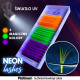 Rzęsy do Przedłużania Kolorowe NEON MIX (Pomarańczowy/Zielony/Fioletowy) PLATINUM Skręt CC 0.07 8–13mm