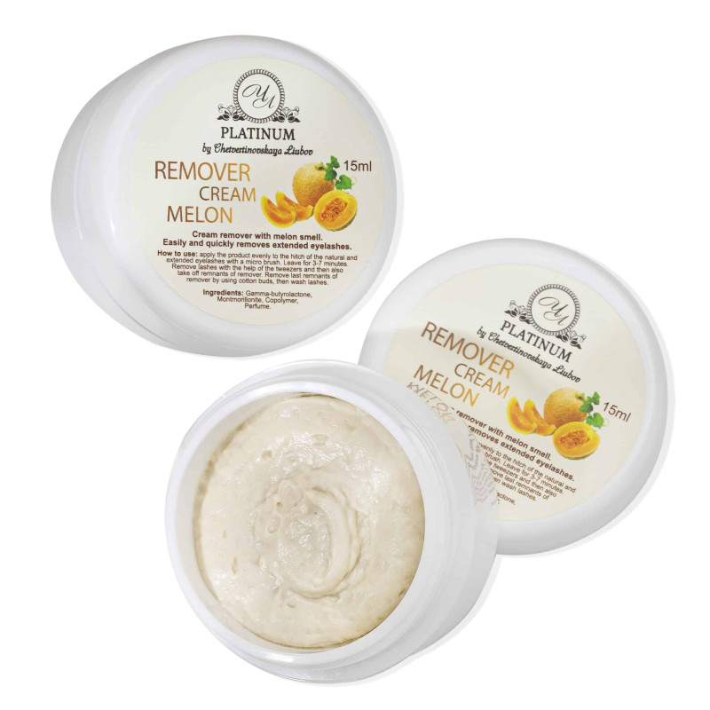 Remover kremowy do przedłużania rzęs Melon PLATINUM 15 ml
