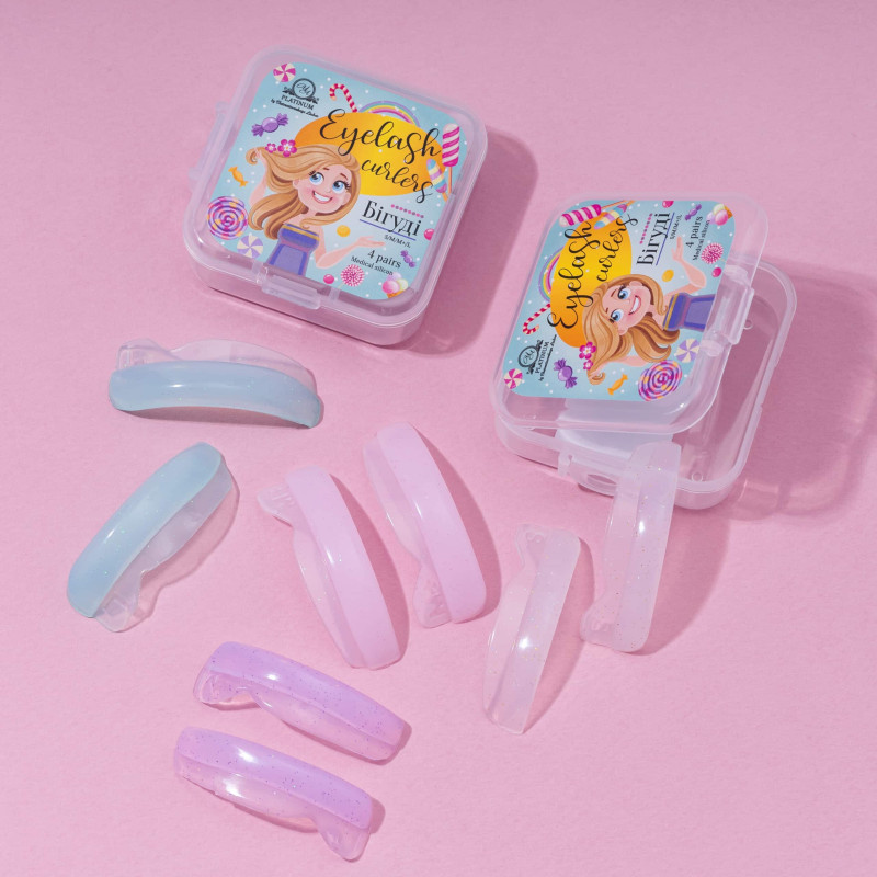 Wałeczki silikonowe do laminacji rzęs Candies Twist rzęs 4 pary S, S+, M, M+ PLATINUM