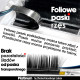 Rzęsy do Przedłużania Czarne PLATINUM 20 Pasków Skręt C 0.07 7-12mm