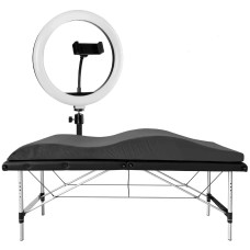 Łóżko Kosmetyczne Składane 60 cm + Materac Memory + Lampa Pierścieniowa PLATINUM - Zestaw №8