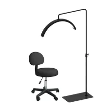 Fotel kosmetyczny z oparciem PLATINUM + Lampa kosmetyczna bezcieniowa MOON G PLATINUM - Zestaw №10