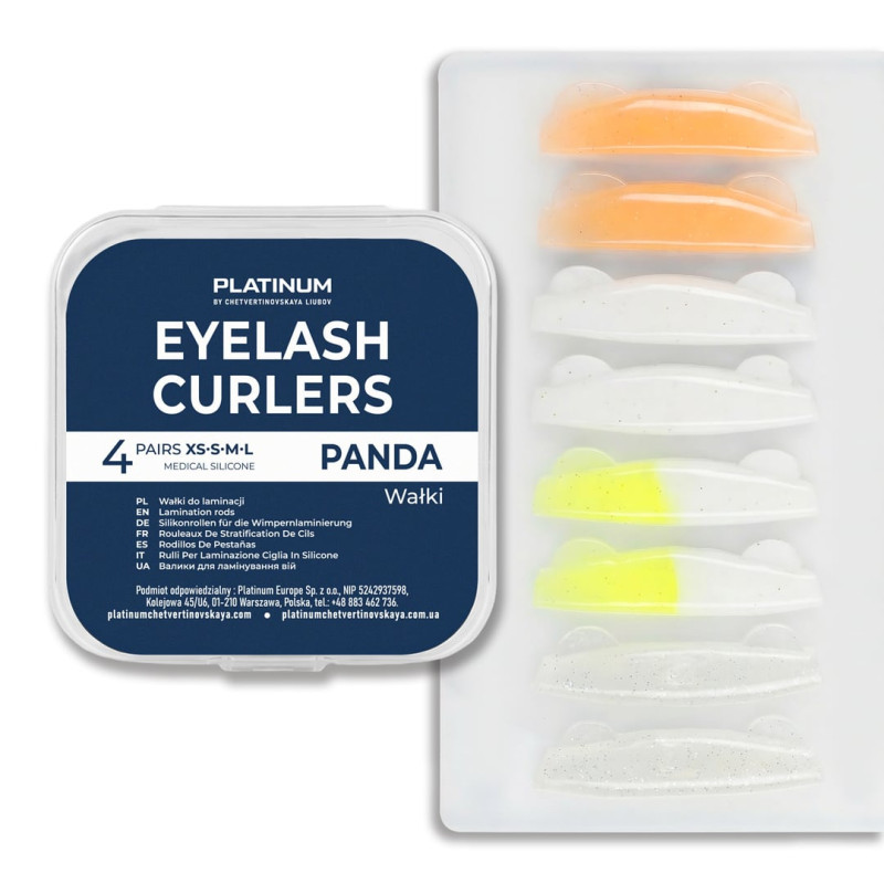 Silicone Lash Lifting Shields Panda 4 Pairs PLATINUM
