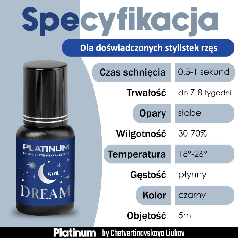 Klej do przedłużania rzęs Dream + Primer-Bonder - Zestaw PLATINUM