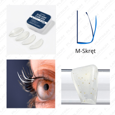 Wałeczki Silikonowe do laminacji rzęs M-Curl 4 pary PLATINUM