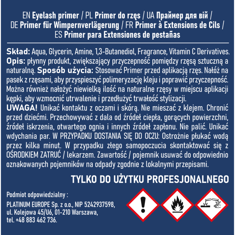 Klej do przedłużania rzęs Dream + Primer-Bonder - Zestaw PLATINUM