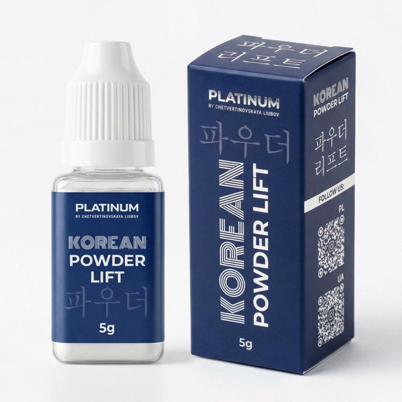 Korean Powder Lift PLATINUM — innowacyjny puder do koreańskiej laminacji rzęs, 5 g