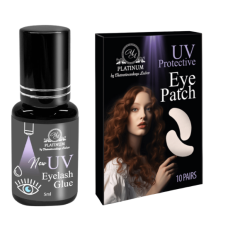 Klej UV do Przedłużania Rzęs szary PLATINUM 5ml + płatki UV GRATIS