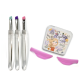 Set für Lashlifting PLATINUM – Silikon-Applikator + rosa Silikon-Liftingrollen Größe M