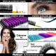 Eyelash Extensions Color Purple PLATINUM Curl CC 0.07 8–14mm
