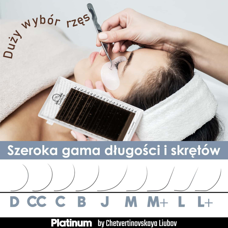 Ресницы для Наращивания Цветные «Глубины Океана» PLATINUM Изгиб CC 0.07 8–13мм