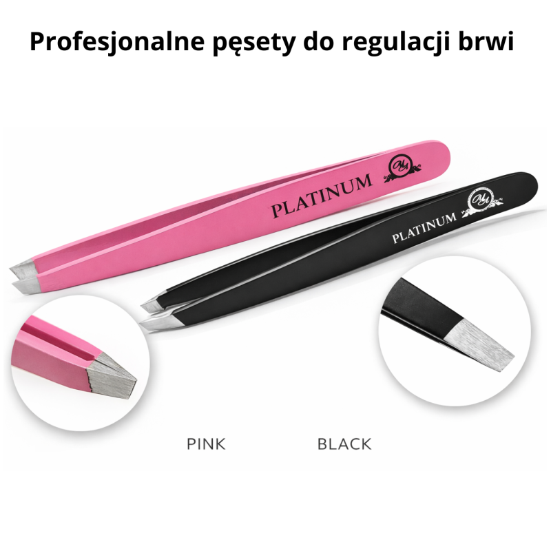 Professionelle Augenbrauenpinzette schwarz PLATINUM