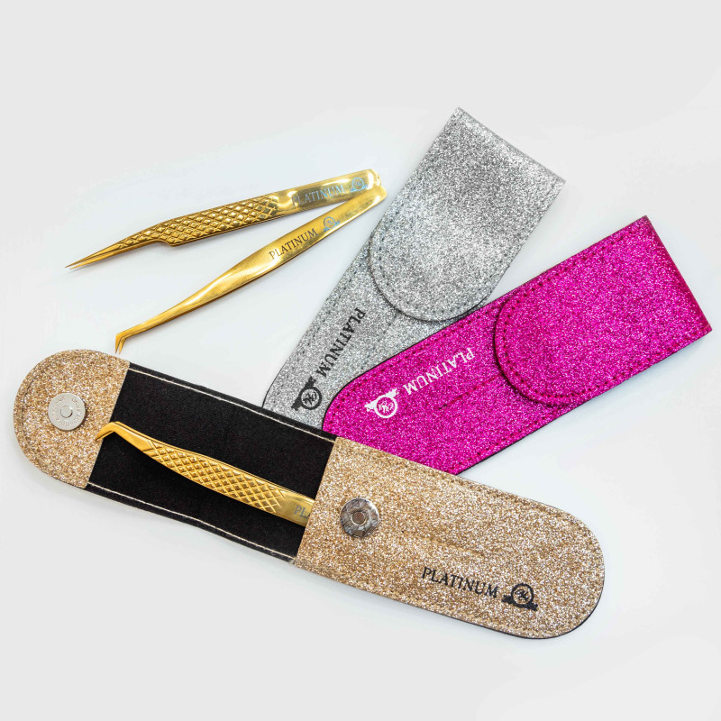 Case for 2 Tweezers PLATINUM pink