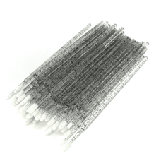 Mikroaplikatory Bezwłókienkowe Microbrush do Rzęs 100 szt. PLATINUM czarny brokat