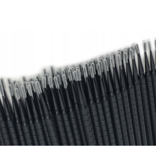 Mikroaplikatory Bezwłókienkowe Microbrush do Rzęs 100 szt. PLATINUM czarny