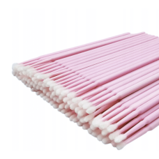 Mikroaplikatory Bezwłókienkowe Microbrush do Rzęs 100 szt. PLATINUM różowy